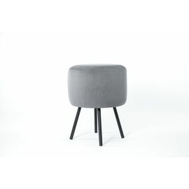 Пуф SHADO НЛО №10 обивка велюр серый, Цвет обивки: серый, Цвет каркаса: черный | Интернет магазин мебели и декора LifeDekor