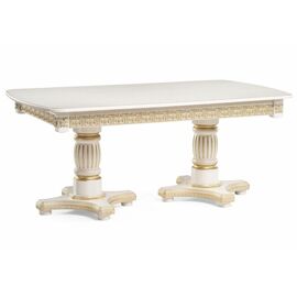 Стол деревянный Морнит 150 слоновая кость / золото | Интернет магазин мебели и декора LifeDekor