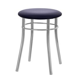 Кухонный табурет Shado Хокер №5 Хром 3019, Цвет обивки: синий, Цвет каркаса: серый | Интернет магазин мебели и декора LifeDekor