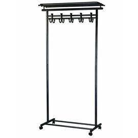 Вешалка напольная на колесах М 9 чёрный с крючками | Интернет магазин мебели и декора LifeDekor