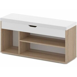 Тумба «Аризона» с нишей, Дуб сонома/Белый (вайт) | Интернет магазин мебели и декора LifeDekor