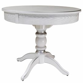 Стол обеденный Фидея 4 раздвижной белый/серебро 90/130*90 | Интернет магазин мебели и декора LifeDekor