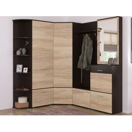 Прихожая «Виола» угловая, Венге/дуб сонома | Интернет магазин мебели и декора LifeDekor