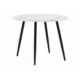 Стол деревянный Абилин 100 мрамор белый / черный матовый | Интернет магазин мебели и декора LifeDekor