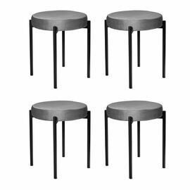 Комплект стульев-табуретов Bug серый | Интернет магазин мебели и декора LifeDekor