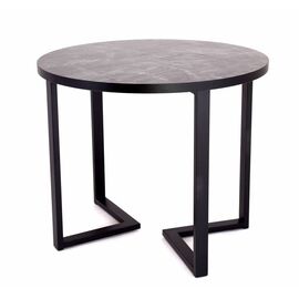 Стол круглый "Лофт Зиг-Заг" (ЛДСП 32 мм /Марцена темный / кромка чёрная) | Интернет магазин мебели и декора LifeDekor