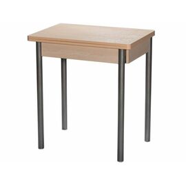 Стол ДП1-01-08 700(1000)*500 «Компакт» ЛДСП:Дуб светлый, Н/с прямые Металлик | Интернет магазин мебели и декора LifeDekor
