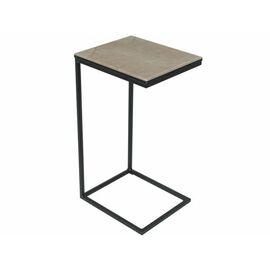 Стол М86 ДП1-03-04 340*300*610 фотопечать «Камень бежевый», черный матовый | Интернет магазин мебели и декора LifeDekor