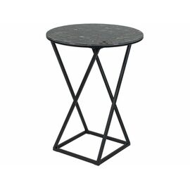 Стол М100 ДП1-03-05 480*480*620 Фотопечать «Кофе хаус», черный матовый | Интернет магазин мебели и декора LifeDekor