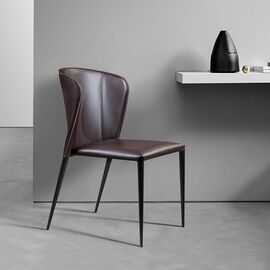 Стул Albert, кожа коричневый | Интернет магазин мебели и декора LifeDekor