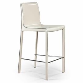 Стул полубарный Barrie, кожа бежевый | Интернет магазин мебели и декора LifeDekor