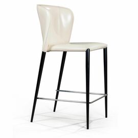 Стул полубарный Albert, кожа бежевый | Интернет магазин мебели и декора LifeDekor