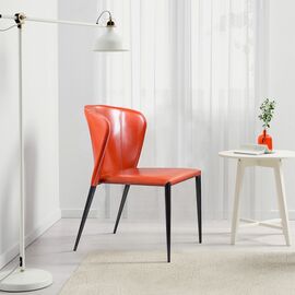 Стул Albert, кожа ретро-красный | Интернет магазин мебели и декора LifeDekor