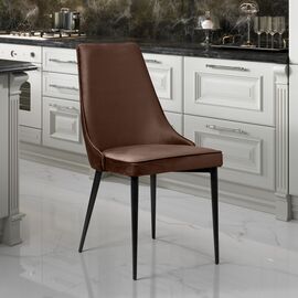 Стул Oliver, бархат коричневый 12/ чёрный конус | Интернет магазин мебели и декора LifeDekor