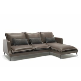 Rey диван с шезлонгом замша серый | Интернет магазин мебели и декора LifeDekor