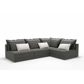 Incanto диван-кровать угловой без подлокотников велюр серый | Интернет магазин мебели и декора LifeDekor