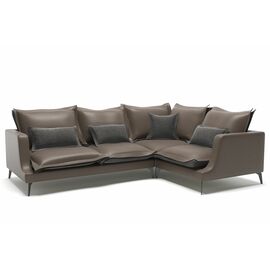 Rey диван угловой замша серый | Интернет магазин мебели и декора LifeDekor