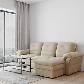 Diamante диван-кровать с шезлонгом велюр бежевый | Интернет магазин мебели и декора LifeDekor