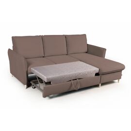 Hans диван-кровать с шезлонгом рогожка серый | Интернет магазин мебели и декора LifeDekor