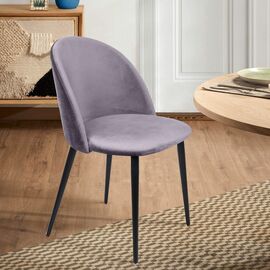 Стул Thomas, бархат светло-серый 26 | Интернет магазин мебели и декора LifeDekor