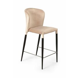 Стул полубарный Albert, бархат бежевый 5/опора конус | Интернет магазин мебели и декора LifeDekor