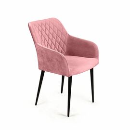 Стул с подлокотниками Robert, бархат пудровый 15 | Интернет магазин мебели и декора LifeDekor