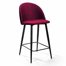 Стул полубарный Thomas, бархат красный 16 | Интернет магазин мебели и декора LifeDekor