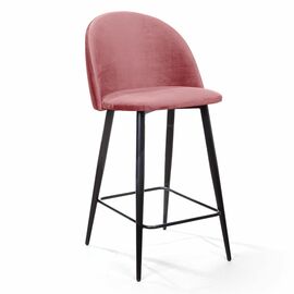 Стул полубарный Thomas, бархат пудровый 15 | Интернет магазин мебели и декора LifeDekor