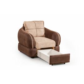 Napoli (Неаполь) кресло с ящиком, замша | Интернет магазин мебели и декора LifeDekor