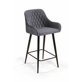 Стул полубарный Robert, бархат серый 27 | Интернет магазин мебели и декора LifeDekor