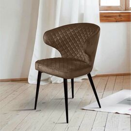 Стул Richard ромб, бархат коричневый 12 | Интернет магазин мебели и декора LifeDekor