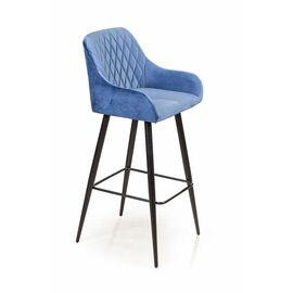 Стул барный Robert, бархат синий 29 | Интернет магазин мебели и декора LifeDekor