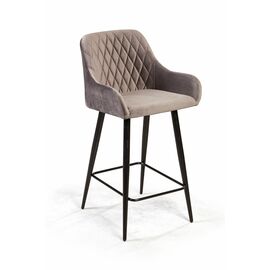 Стул полубарный Robert, бархат светло-серый 26 | Интернет магазин мебели и декора LifeDekor