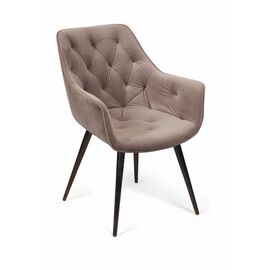 Стул поворотный 90 градусов, функция возврата, антишум Archi, бархат бежевый 5, опора конус | Интернет магазин мебели и декора LifeDekor