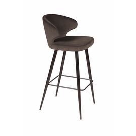 Стул барный Richard, бархат коричневый 12 | Интернет магазин мебели и декора LifeDekor