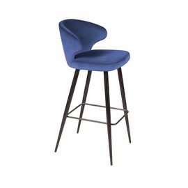 Стул барный Richard, бархат синий 29 | Интернет магазин мебели и декора LifeDekor