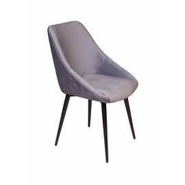 Стул Neo ромб, поворотный на 360 градусов, бархат светло-серый 26/опора конус | Интернет магазин мебели и декора LifeDekor