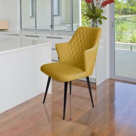 Стул поворотный на 90 градусов, функция возврата, антишум Hunt ромб, велюр желтый maxx 560 / чёрный конус | Интернет магазин мебели и декора LifeDekor