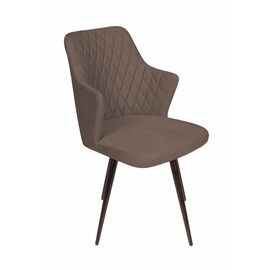 Стул поворотный на 360 градусов Hunt ромб, бархат антрацит 14 / чёрный конус | Интернет магазин мебели и декора LifeDekor