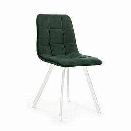 Стул UNO, бархат зеленый 19/ белый профиль | Интернет магазин мебели и декора LifeDekor