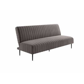 Baccara диван-кровать трехместный прямой без подлокотников, бархат антрацит 14 | Интернет магазин мебели и декора LifeDekor