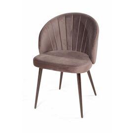 Стул Mont Blanc, бархат антрацит 14 / черный конус | Интернет магазин мебели и декора LifeDekor