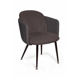 Стул с подлокотниками Phoenix (Феникс), ткань комбинированная с экокожей, черный | Интернет магазин мебели и декора LifeDekor