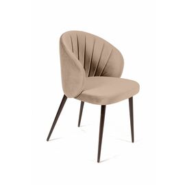 Стул Mont Blanc, бархат бежевый 5 / черный конус | Интернет магазин мебели и декора LifeDekor