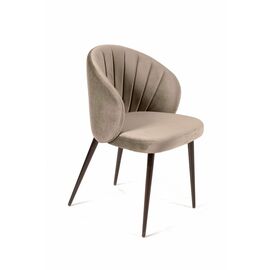 Стул Mont Blanc, бархат пепельно-бежевый 25 / черный конус | Интернет магазин мебели и декора LifeDekor