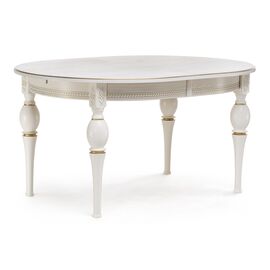 Стол деревянный Авилла молочный / золото | Интернет магазин мебели и декора LifeDekor