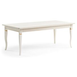 Стол деревянный Балмет молочный / золото | Интернет магазин мебели и декора LifeDekor