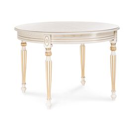 Стол деревянный Брейзер молочный / золото | Интернет магазин мебели и декора LifeDekor