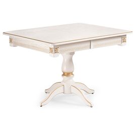 Стол деревянный Матис молочный / золото | Интернет магазин мебели и декора LifeDekor