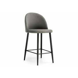 Барный стул Амизуре темно-серый / черный матовый | Интернет магазин мебели и декора LifeDekor